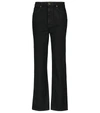Khaite Corben High Waist Straight Leg Jeans In Black