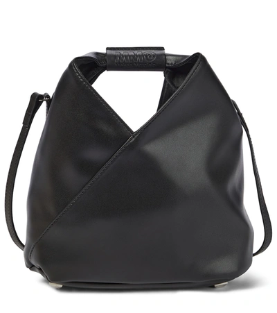 Mm6 Maison Margiela Black Faux-leather Mini Triangle Crossbody Bag