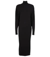 Alexandre Vauthier Turtleneck Stretch-jersey Midi Dress In Black