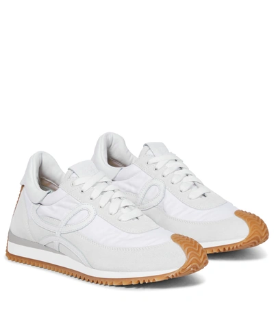 Loewe Flow Runner Suede Trainers In White