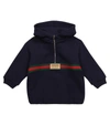 GUCCI BABY COTTON HOODIE,P00584431