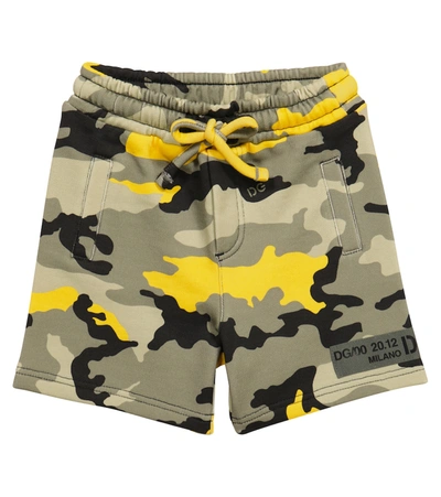 Dolce & Gabbana Kids' Baby Camouflage Shorts In Green