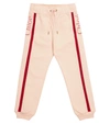 Chloé Side-stripe Cotton Track Trousers In Pink
