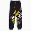 Palm Angels Black Cotton Missoni Sport Pa Pants In Black