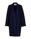 Harris Wharf London Coats In Dark Blue