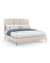 Caracole Un Deux Trois King Bed In Soft Silver Paint