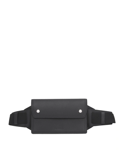 Burberry Men's Oscar Mini Leather Belt Bag In Black