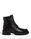 Malone Souliers Bryce 30 Patent-trimmed Leather Ankle Boots In Black