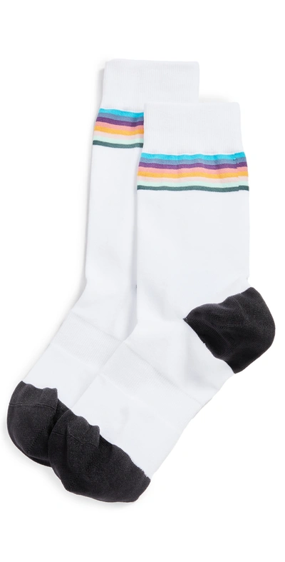 Paul Smith 'artist Stripe' Cycling Socks In White