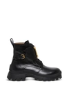 Dsquared2 30mm D2 Statement Leather Combat Boots In Black