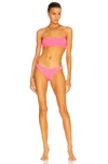 Hunza G Gigi Crinkled-finish Bikini Set In Bubblegum