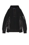 SACAI SPONGE SWEAT X MA-1 HOODIE,SACF-MK18