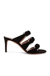 Alaïa Black Suede Heeled Sandals In Noir