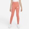 Nike Sportswear Favorites Big Kids' High-waisted Leggings In Magic Ember,white