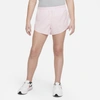 Nike Dri-fit Tempo Big Kids' Running Shorts (extended Size) In Pink Foam,white,pink Foam,white