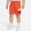 Nike Sportswear Club Big Kids' Shorts (extended Size) In Orange