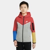 Nike Sportswear Tech Fleece Big Kids' Full-zip Hoodie In Lbstr/white