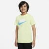 Nike Sportswear Big Kids' Cotton T-shirt In Lime Ice