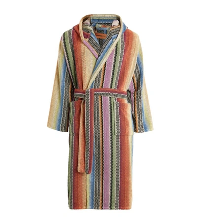Missoni Cotton Archie Dressing Gown (extra Large) In Orange