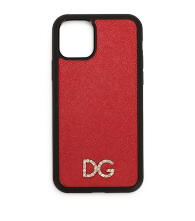 Dolce & Gabbana Encrusted Appliqué Iphone 11 Pro Max Case In Red