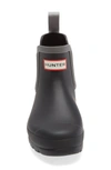 Hunter Original Waterproof Chelsea Rain Boot In Black/ Mere Rubber