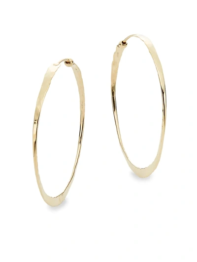 Saks Fifth Avenue Women's 14k Yellow Gold Hammered Hoop Earrings