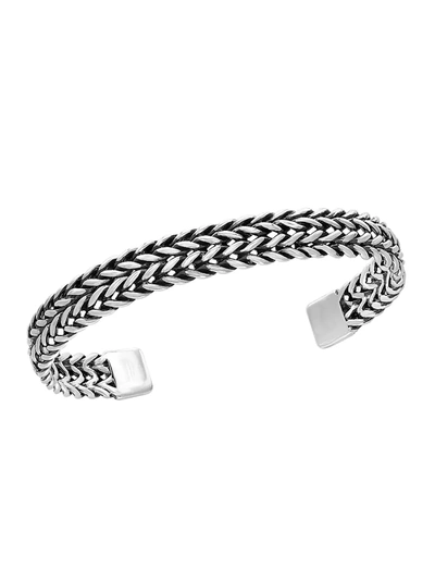 Effy Men's 0.925 Sterling Silver Woven Cuff Bangle