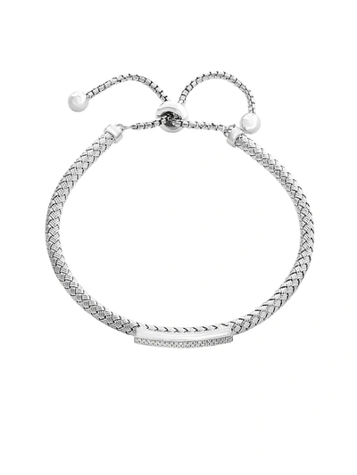 Effy Women's Diamond Tennis Bolo Bracelet In Silver