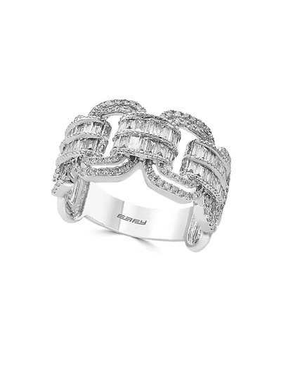 Effy Women's Super Buy 14k White Gold & 0.76 Tcw Diamond Link Ring