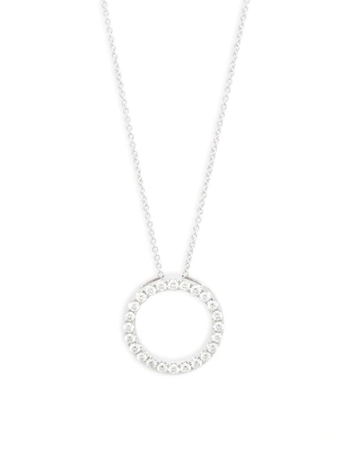 Effy Women's 14k White Gold & Diamond Pendant Necklace