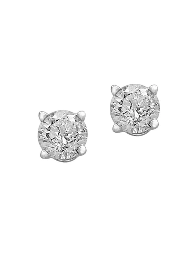 Effy Women's 14k White Gold & 0.50 Tcw Diamond Round Stud Earrings