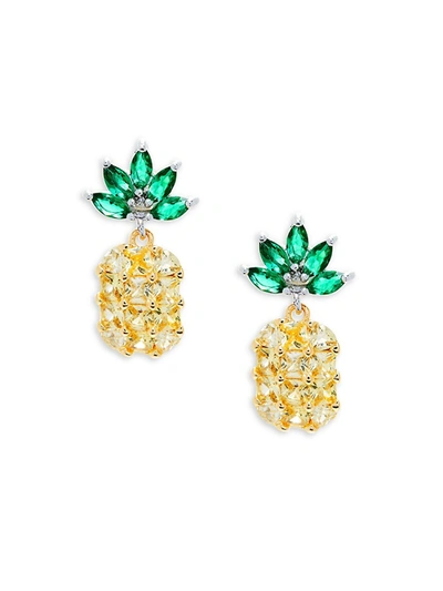 Eye Candy La Women's Pineapple Cubic Zirconia Earrings In Neutral