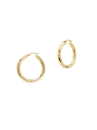 Gabi Rielle Women's 14k Yellow Gold Polished Hoop Earrings