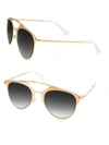 Aqs Unisex Alfie 52mm Polarized Sunglasses In Gold