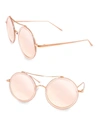 Aqs Women's Xo 50mm Round Sunglasses In Silver
