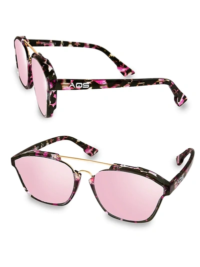Aqs Women's Scout 55mm Square Sunglasses In Gold