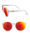Aqs Unisex Daisy 53mm Polarized Sunglasses In White
