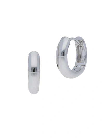 Nephora Women's 14k White Gold Huggie Hoop Earrings