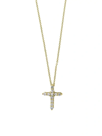Effy Women's Super Buy 14k Yellow Gold And Diamonds Cross Necklace
