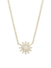 Saks Fifth Avenue Women's 14k Yellow Gold & 0.15 Tcw Diamond Starburst Pendant Necklace