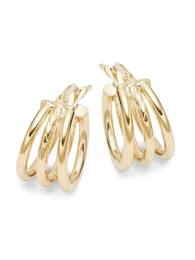 Saks Fifth Avenue Women's 14k Gold Triple Hoop Earrings