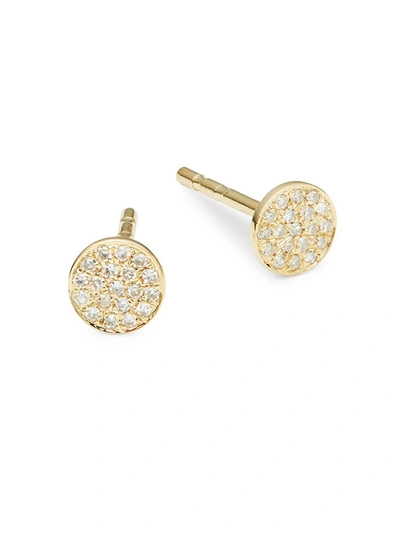 Saks Fifth Avenue Women's 14k Yellow Gold & 0.07 Tcw Diamond Stud Earrings