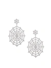 Eye Candy La Women's Luxe Web Crystal Drop Earrings In Neutral