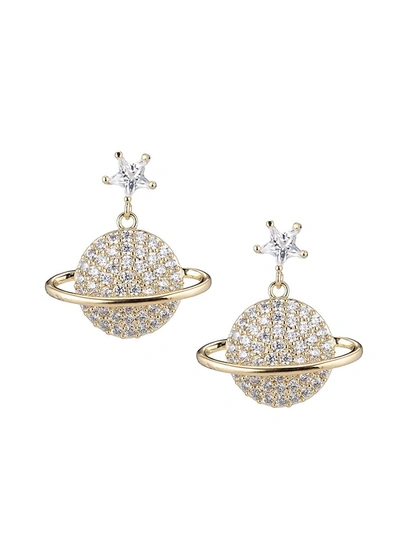 Eye Candy La Mars Cz Crystal Drop Earring In Gold