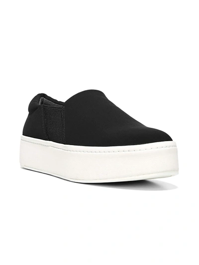 Vince Warren Slip-on Platform Suede Sneakers In Black