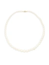 BELPEARL WOMEN'S 14K YELLOW GOLD & 4-9MM WHITE OFF-ROUND CULTURED PEARL COLLAR NECKLACE,0400010694335