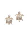 EYE CANDY LA WOMEN'S LUXE CRYSTAL TORTOISE STUD EARRINGS,0400010845826