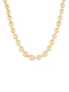MASAKO WOMEN'S 14K YELLOW GOLD & 9-11MM GOLDEN OFF-ROUND CULTURED SOUTH SEA PEARL STRAND NECKLACE,0400010924086