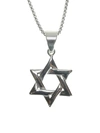Jean Claude Men's Dell Arte Stainless Steel Star Of David Pendant Necklace In Neutral