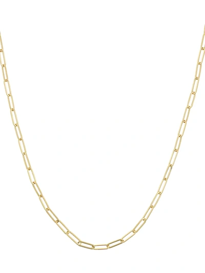 Saks Fifth Avenue Women's 14k Yellow Gold Flat Wire Link Necklace/18" X 3.85mm